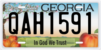 GA license plate QAH1591
