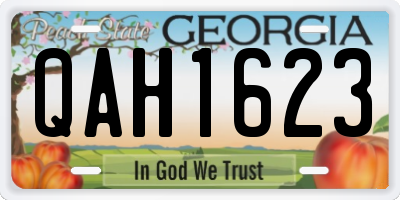 GA license plate QAH1623