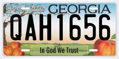 GA license plate QAH1656