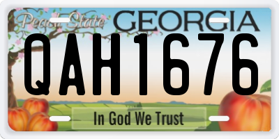 GA license plate QAH1676