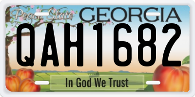 GA license plate QAH1682