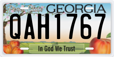 GA license plate QAH1767