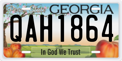 GA license plate QAH1864