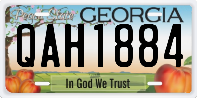 GA license plate QAH1884