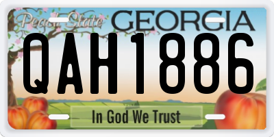 GA license plate QAH1886