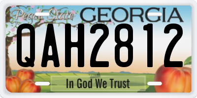 GA license plate QAH2812