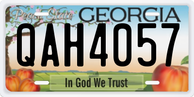 GA license plate QAH4057
