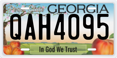 GA license plate QAH4095