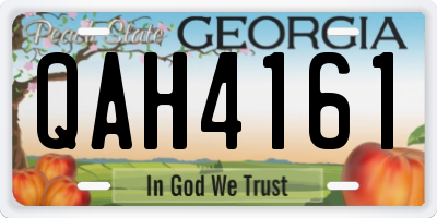 GA license plate QAH4161