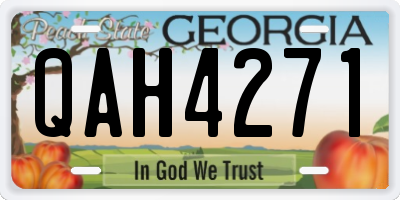 GA license plate QAH4271