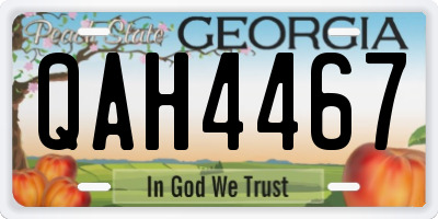 GA license plate QAH4467