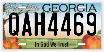 GA license plate QAH4469