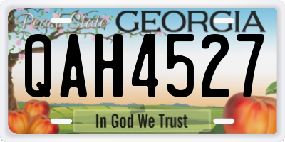 GA license plate QAH4527