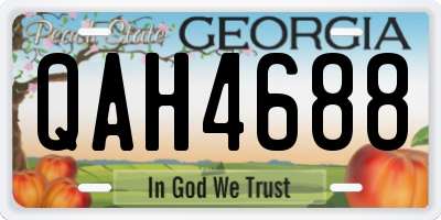 GA license plate QAH4688