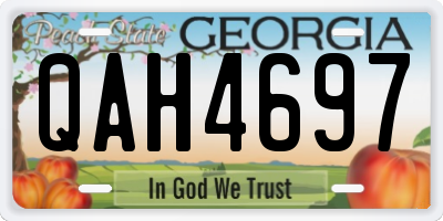 GA license plate QAH4697