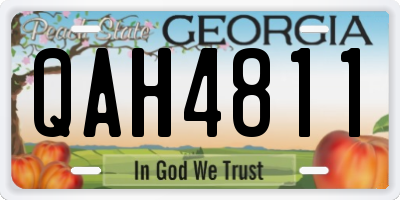 GA license plate QAH4811