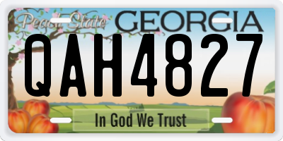 GA license plate QAH4827