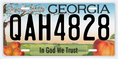 GA license plate QAH4828