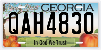 GA license plate QAH4830