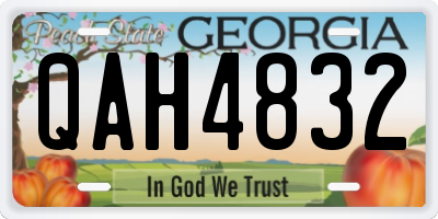GA license plate QAH4832