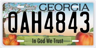 GA license plate QAH4843