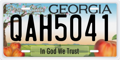 GA license plate QAH5041