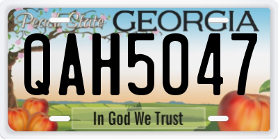GA license plate QAH5047