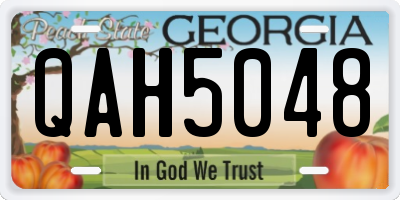 GA license plate QAH5048