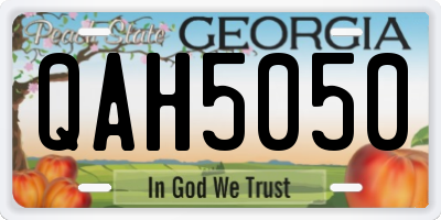 GA license plate QAH5050