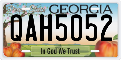 GA license plate QAH5052