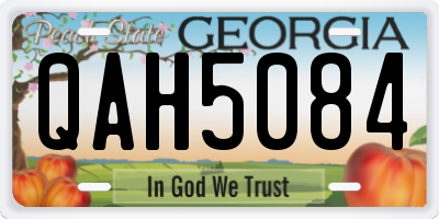 GA license plate QAH5084