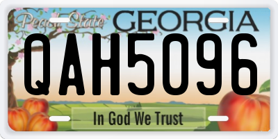 GA license plate QAH5096