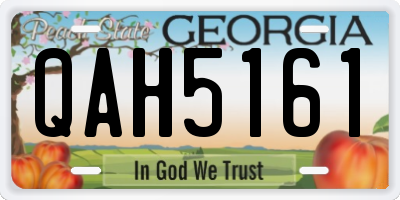 GA license plate QAH5161