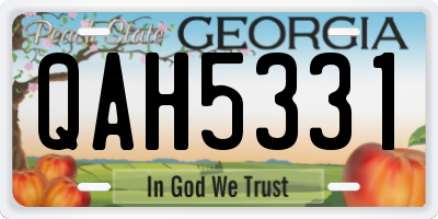 GA license plate QAH5331