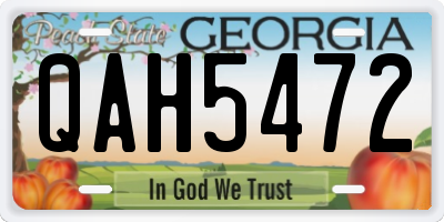 GA license plate QAH5472