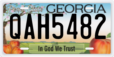 GA license plate QAH5482