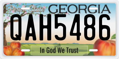 GA license plate QAH5486
