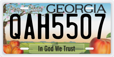 GA license plate QAH5507