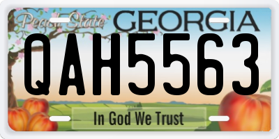GA license plate QAH5563