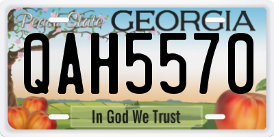 GA license plate QAH5570