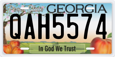 GA license plate QAH5574