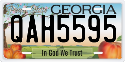 GA license plate QAH5595