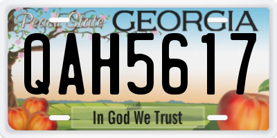 GA license plate QAH5617
