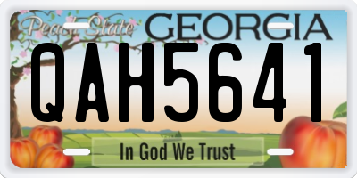 GA license plate QAH5641