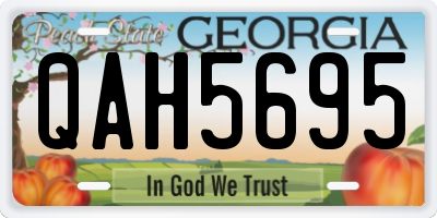 GA license plate QAH5695