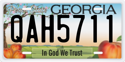 GA license plate QAH5711