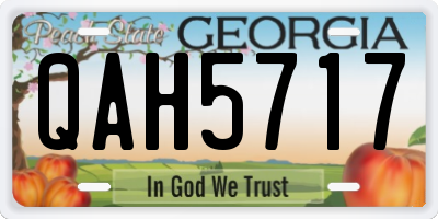 GA license plate QAH5717