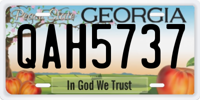 GA license plate QAH5737
