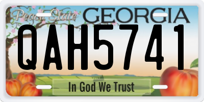 GA license plate QAH5741