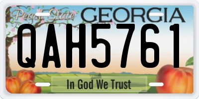 GA license plate QAH5761